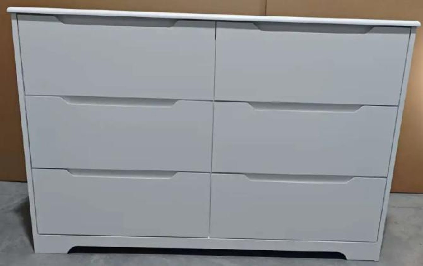 Recalled Gizoon Six-drawer Double Dressers -sold in white and black