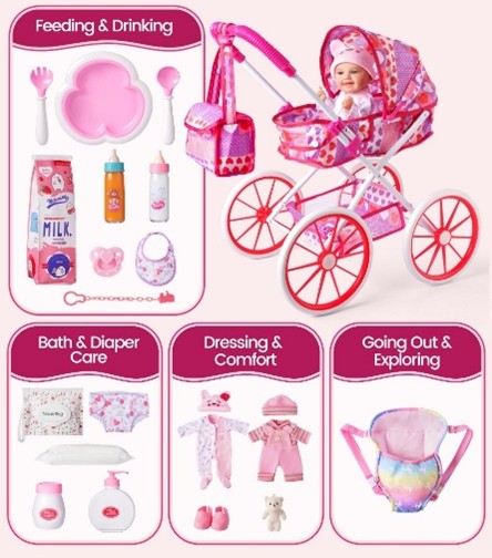Recalled BABESIDE Doll and Stroller Playset