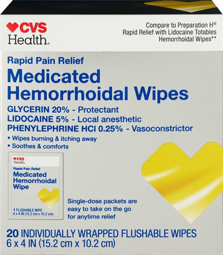 Recalled CVS Health Medicated Hemorrhoidal Wipes